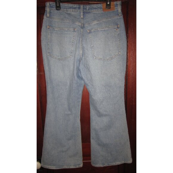 Madewell Jeans 30P 30 The Curvy Perfect Vintage Flare Blue Denim Wide High Rise - Picture 2 of 4